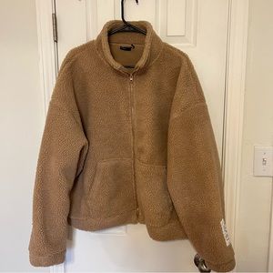 asos weekend collective teddy bear coat size 14